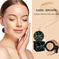 Makeup Base Mushroom Head,Air Cushion Liquid Foundation,Air Cushion BB,Liquid Foundation Mushroom,Natural Moisturizing Full Coverage Foundation,Brightening Pigment BB Cream Foundation for Women