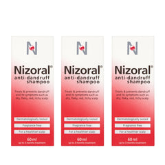 Nizoral Anti Dandruff Shampoo Ketoconazole Treatments, 3x60ml