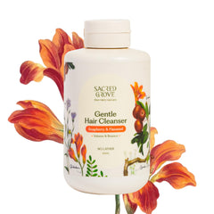 Sacred Grove No Lather Gentle Hair Cleanser, with Reetha, Shikakai & Flaxseed, Sulphate & Paraben Free for Hair Fall Control, Organic Shampoo, 100% Natural Shampoo for Men, Women & Kids - 250 ml