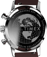 Timex Marlin Men's Chronograph Watch with Leather Strap - Blue