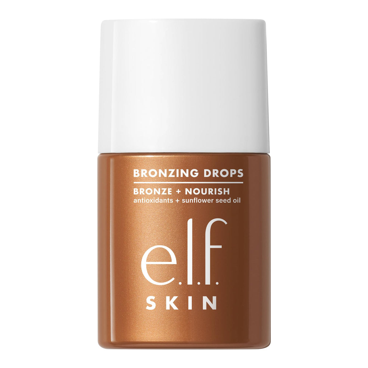 e.l.f. SKIN Bronzing Drops, Liquid Bronzer for Face & Skin, Creates a Sun-Kissed Shine, with Vitamin E, Vegan & Cruelty Free, Copper Gold