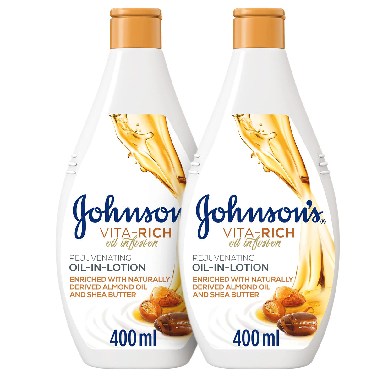 Johnson's, Body Lotion, Vita-Rich, Oil-In-Lotion, Rejuvenating, 400ml - 1+1 FREE