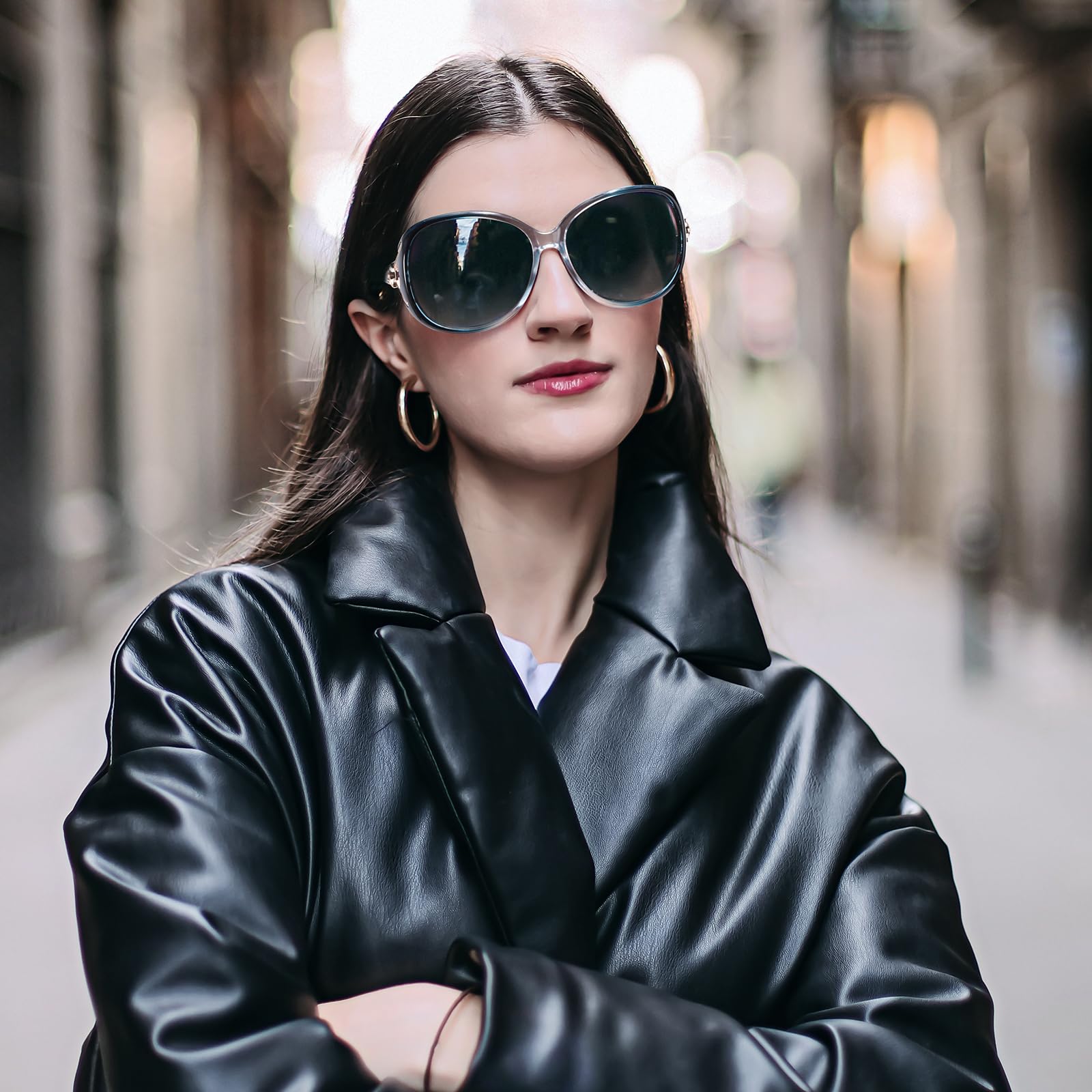 FIMILU Sunglasses for Women Trendy Polarized Sunglasses Oversized Big Sun Glasses Ladies Shades UV Protection