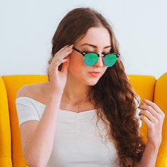 Joopin Polarized Semi Rimless Sunglasses Men Women, Classic Half Frame Sun Glasses UV Protection