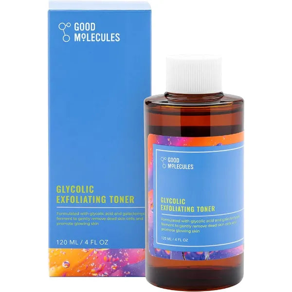 Good Molecules Glycolic Exfoliating Toner Hyaluronic and Glycolic Acid Daily Toner for Face Cleansing Facial Exfoliant for Glowing Even Skin Tone, Skin Care