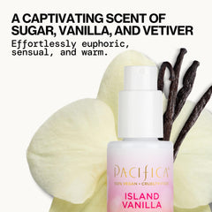 Pacifica Beauty, Island Vanilla Hair Perfume & Body Mist, Best Warm Vanilla Scent, Natural + Essential Oils, Alcohol Free, 100% Vegan and Cruelty Free, Clean Fragrance