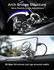 LISEN for MagSafe Car Mount, 【360° Rotation】 Magnetic Phone Holder for Car, Hands Free Magnetic Car Phone Holder Mount, iPhone Car Holder for iPhone 16 15 14 13 Pro Max Plus, MagSafe Case