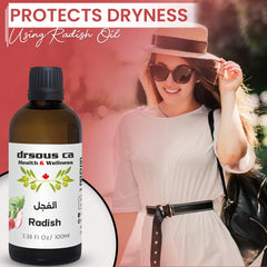 Drsous Ca Radish Oil 100ml | Cold Pressed Concentrated Therapeutic Grade Carrier Oil for Hydrates & Soothes Skin | Supports Healthy Scalp | Made in Palestine