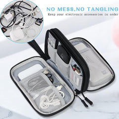 AMERTEER Electronic accessories Bag Organizer,Travel mobile electronics accessories & supplies,compatible for Charger USB Cables SD Memory Cards Earphone Flash Hard Drive Phone Power Bank