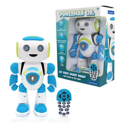 Lexibook Power Man Junior Mind-Reading Interactive Smart Robot, Dancing and Musical Animal Toy, Programmable with Remote Control for Toddlers, Green/Blue