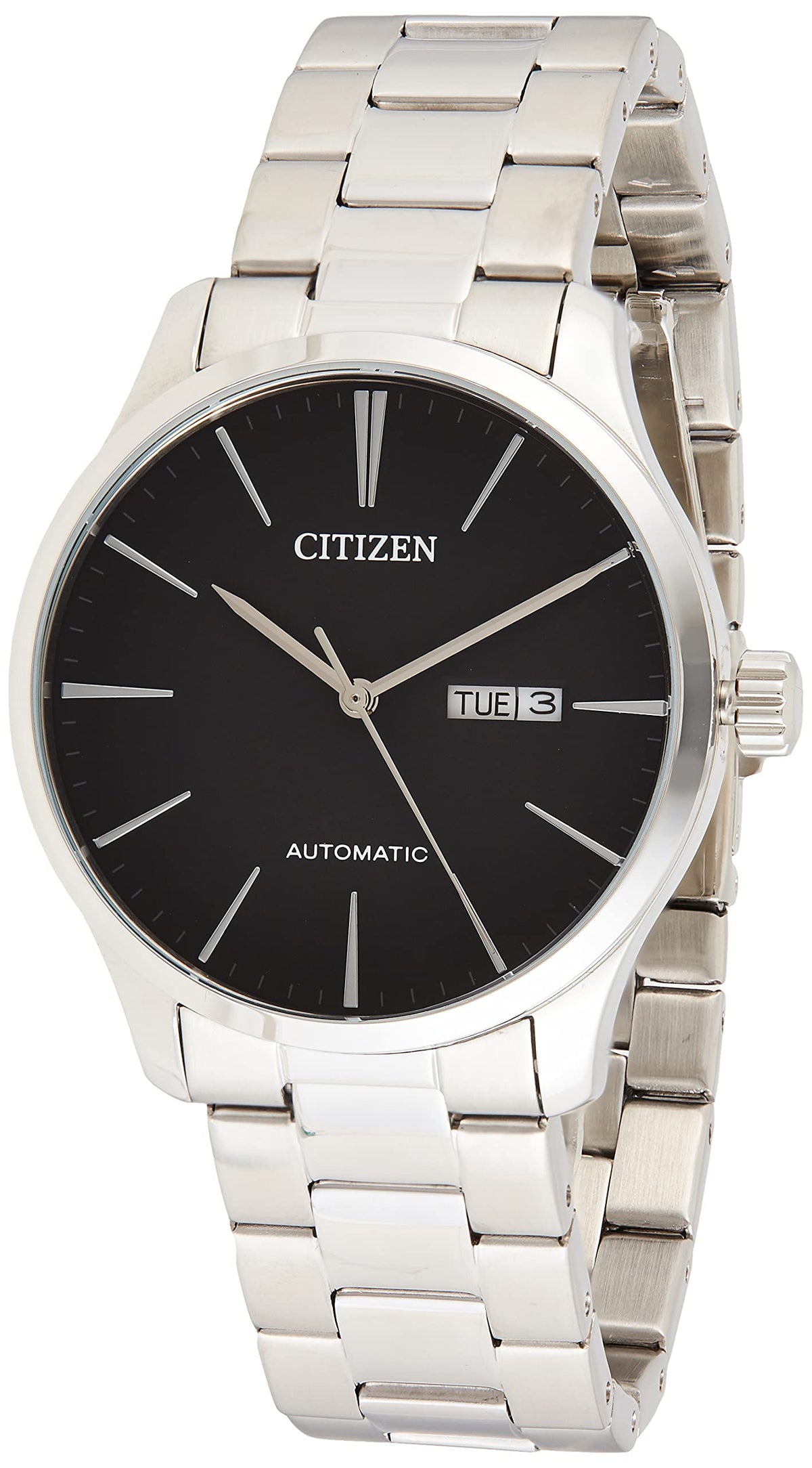Citizen Mens Automatic Watch with Day and Date Display - Powered by High precision Made in Japan Self winding Mechanical Movement - NH8350-83E