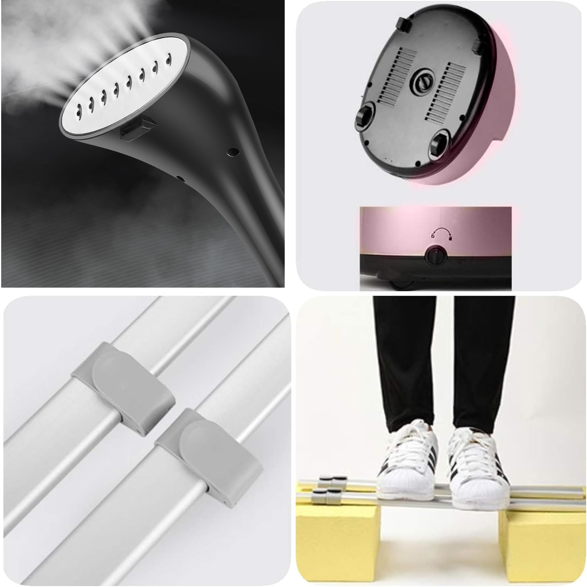 Breakode™ Garment Steamer for Clothes, Adjustable Height with Hanger 2000W, Steam Iron 40 Second Heating Time, Detachable Ironing Board, Sanitized Garment, Heat Insulated Steam Hose (garment steamer)