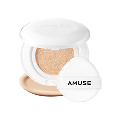 Amuse SEOUL Ceramic Skin Perfector Cushion Foundation 02 HEALTHY | Long-lasting, Lightweight, Semi-matte, Flawless Coverage, Hypoallergenic, Vegan, Korean Beauty (15g / 0.52oz.)