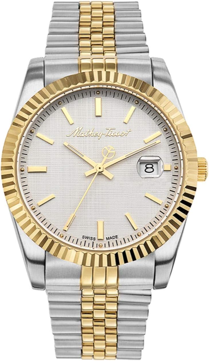 Mathey-Tissot Analog Black Dial Men's Watch - Two-Tone