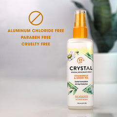 Crystal Essence Deodorant Spray 4 Ounce Chamomile/Green Tea (118ml) - Packaging May Vary