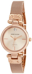 Anne Klein Women's Genuine Diamond Dial Mesh Bracelet Watch, Quartz Movement