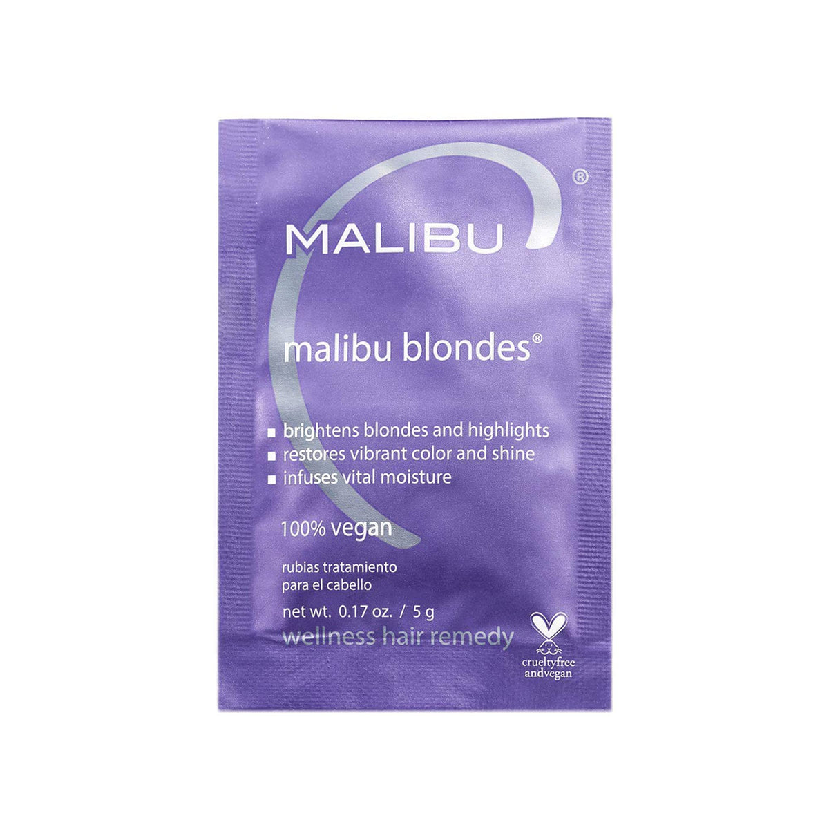 Malibu C Blondes Wellness Remedy Help Removes Discoloration from Bleached, Highlighted or Natural Blonde Hair and Restores Vibrance and Shine with Vitamin C Complex, 5 grams - 1 count