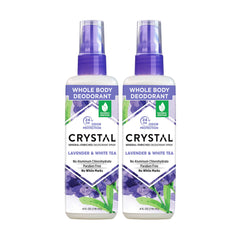 Crystal Essence Lavender and White Tea Body Spray - 4 oz - Liquid (Pack of 2)