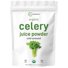 Micro Ingredient Organic Celery Juice Powder, 20 Ounce (1.25 Pound), 70 Serving, Celery Detox and Cold Pressed, Rich in Immune Vitamin C and Minerals, Vegan