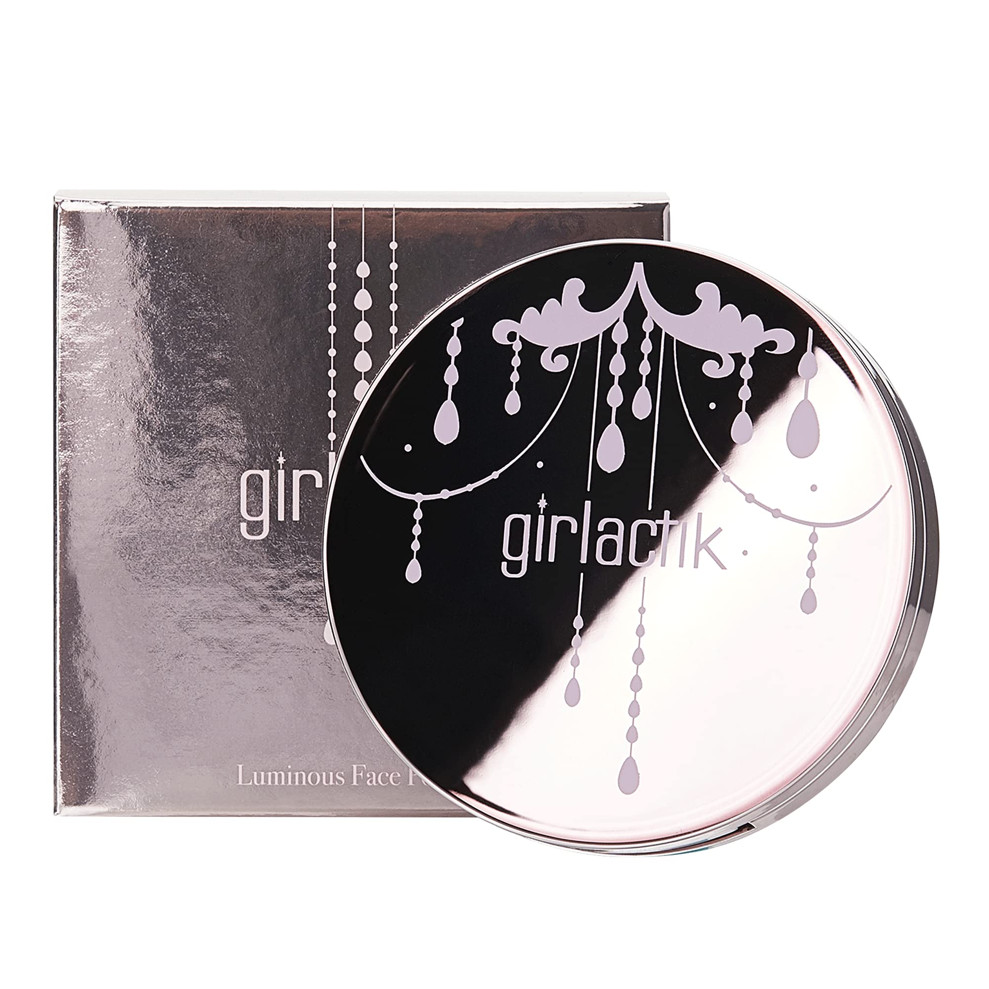 Girlactik Usa. 2-In1 Compact Face Pressed Powder & Contour Bronzer. Weightless, Buildable Coverage. Velvet Finish. -Light