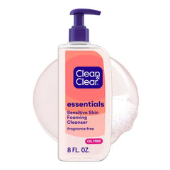 Clean & Clear Essentials Oil-Free Foaming Facial Cleanser, 8 fl oz