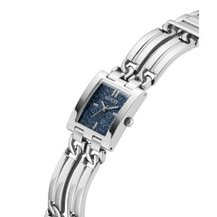 Guess Women's watch MOD ID GW0807L1 stainless steel silver, Silver-Blue, Bracelet