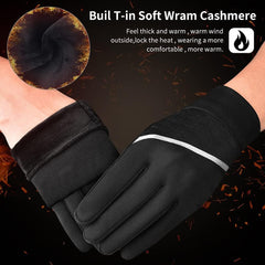 Arabest Running Gloves - Lightweight Sports Gloves, Winter Warm Gloves for Man and Woman, Waterproof Touch Screen Non-Slip Gloves for Driving, Cycling, Hiking, Skating - Black