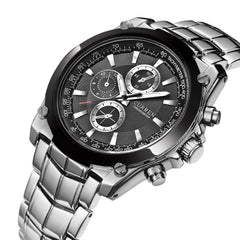 Curren Casual Watch For Men Analog Metal - 8025 - Silver