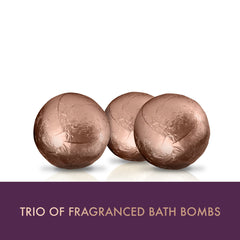 Baylis & Harding Wild Fig & Pomegranate Luxury Bath Bomb Fizzers Trio Gift Set (Pack of 1) - Vegan Friendly