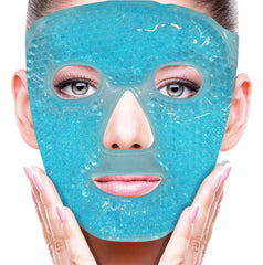 Cold Face Eye Mask Ice Pack Reduce Face Puff,Dark Circles,Gel Beads Hot Heat Cold Compress Pack,Face SPA for Woman Sleeping, Pressure, Headaches, Skin Care… (coolingfacemask)…