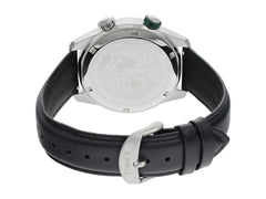 Timex Men’s Waterbury Diver 41mm Watch – Black Dial Stainless Steel Case with Black Leather Strap