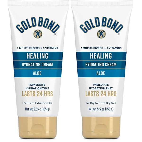 Gold Bond Healing Skin Therapy Lotion with aloe 5.5 oz., Non-Greasy & Hypoallergenic (Pack of 2)