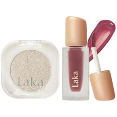 Laka Lid & Lip Duo Mono Eyeshadow #922 Snow & Fruity Glam Tint #102 Dewy