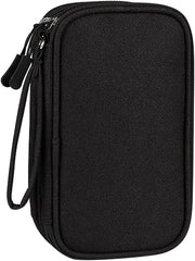 FYY Travel Cable Organizer Bag Electronic Accessories Portable Waterproof Carrying Bag Double Layers All-in-One Storage Bag for Cord, Charger, Phone and Earphone - Black