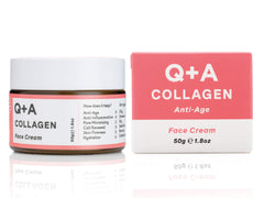 Q+A Collagen Face Cream | 50ml | Vegetarian, Seaweed-Derived Collagen for Anti-Aging & Skin Elasticity | Shea Butter Hydration | Firming & Wrinkle Prevention