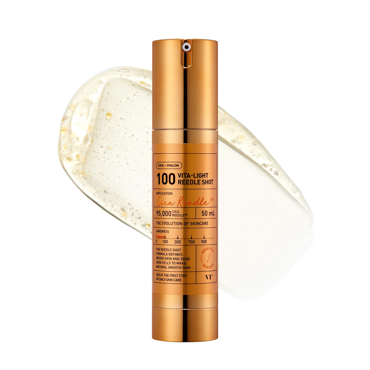 VT Cosmetics Vita-Light Reedle Shot 100 | Serum with Vitamin C Capsules, Vitamin E, Hydrating Care, Korean Skincare for Sensitive Skin 1.69Fl Oz(50ml)