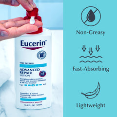 Eucerin Advanced Repair Lotion, Fragrance Free - 16.9 Fl Oz