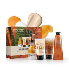 Natura Tukumã Hyaluronic Acid Boosting Brazilian Set 4 Travel Size Products Exfoliating Shower Gel, Biphase Shower Oil, Body Lotion and Hand Cream Anti Aging Skin Care
