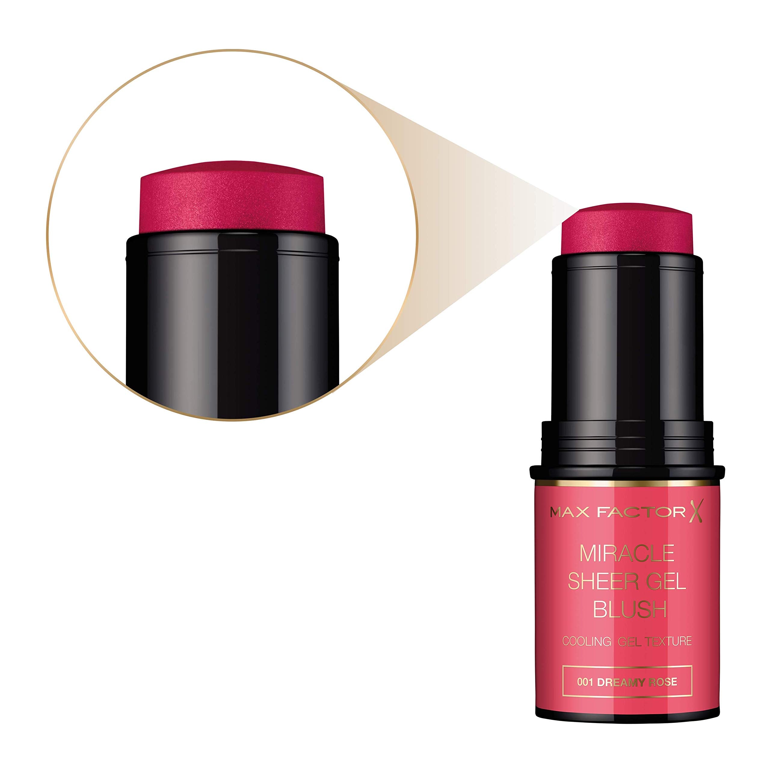 Max Factor Miracle Sheer Gel Blush, Flush in Stick with Modular Colour and Cooling Texture, 001 Dreamy Rose