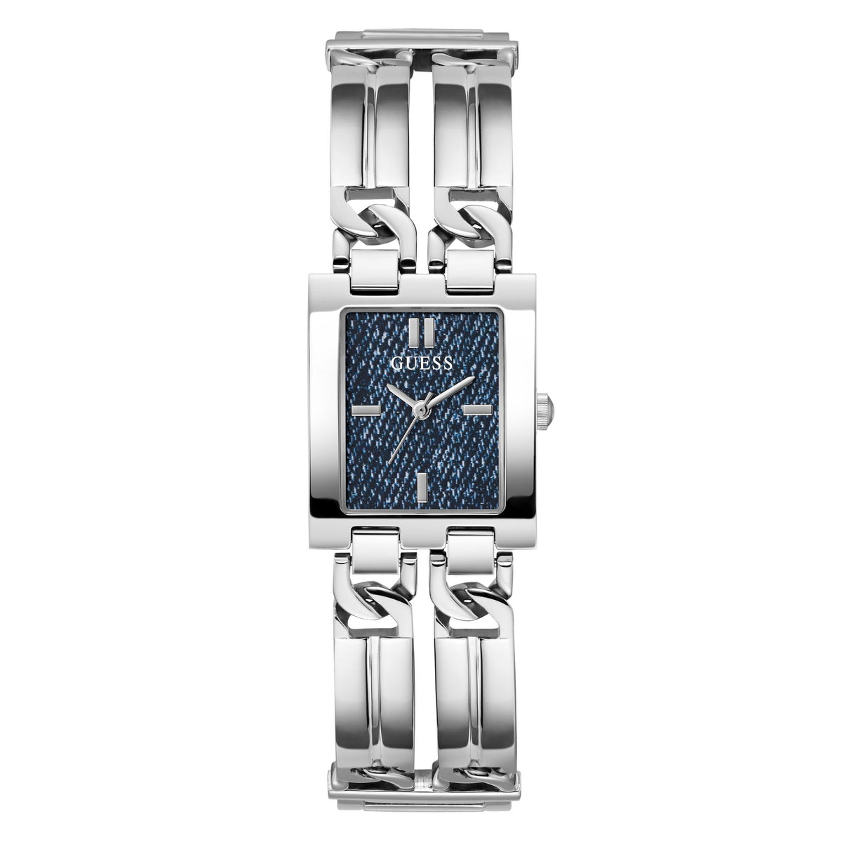 Guess Women's watch MOD ID GW0807L1 stainless steel silver, Silver-Blue, Bracelet