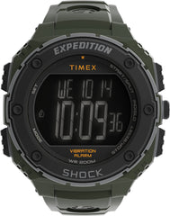 Timex Men's Expedition Shock XL Vibrating Alarm 50mm Watch - Green/Negative