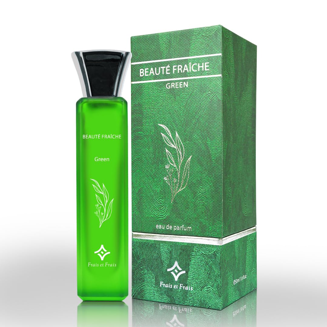 Frais Et Frais Beaute Fraiche Green Perfume 50ML - Eau de Parfum - Men's Citrus-Woody Fragrance with Citron, Rhubarb & Cedar Wood