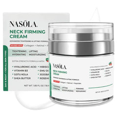 Nasola Neck Firming Cream with Retinol Collagen & Hyaluronic Acid Lifting - Turkey, Saggy Neck Tightener, Skin Tightening Cream, Anti Aging Moisturizer for Decollete, 1.85 Fl Oz