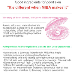 MIBA Ion Calcium Foundation Double Cushion. Apply mineral. Keeps clean makeup even after multiple coats. Includes 2 big size puffs (#23 Natural Skin)