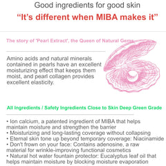 MIBA Ion Calcium Foundation Double Cushion. Apply mineral. Keeps clean makeup even after multiple coats. Includes 2 big size puffs (#21 Light Skin)