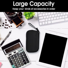 Electronic Organizer Pouch Bag, Multifunctional Large Capacity Makeup Toiletry Bag Portable Digital Accessories Waterproof Storage Bag for Data Cable Headphone Power Bank U Disk