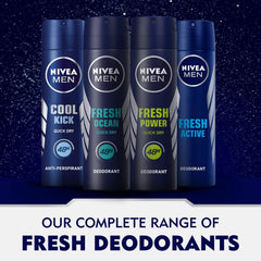 NIVEA MEN Deodorant Spray for Men, Cool Kick Fresh Scent, 150ml