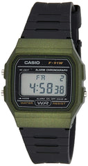 Casio Classic Alarm Digital Watch Black/Green