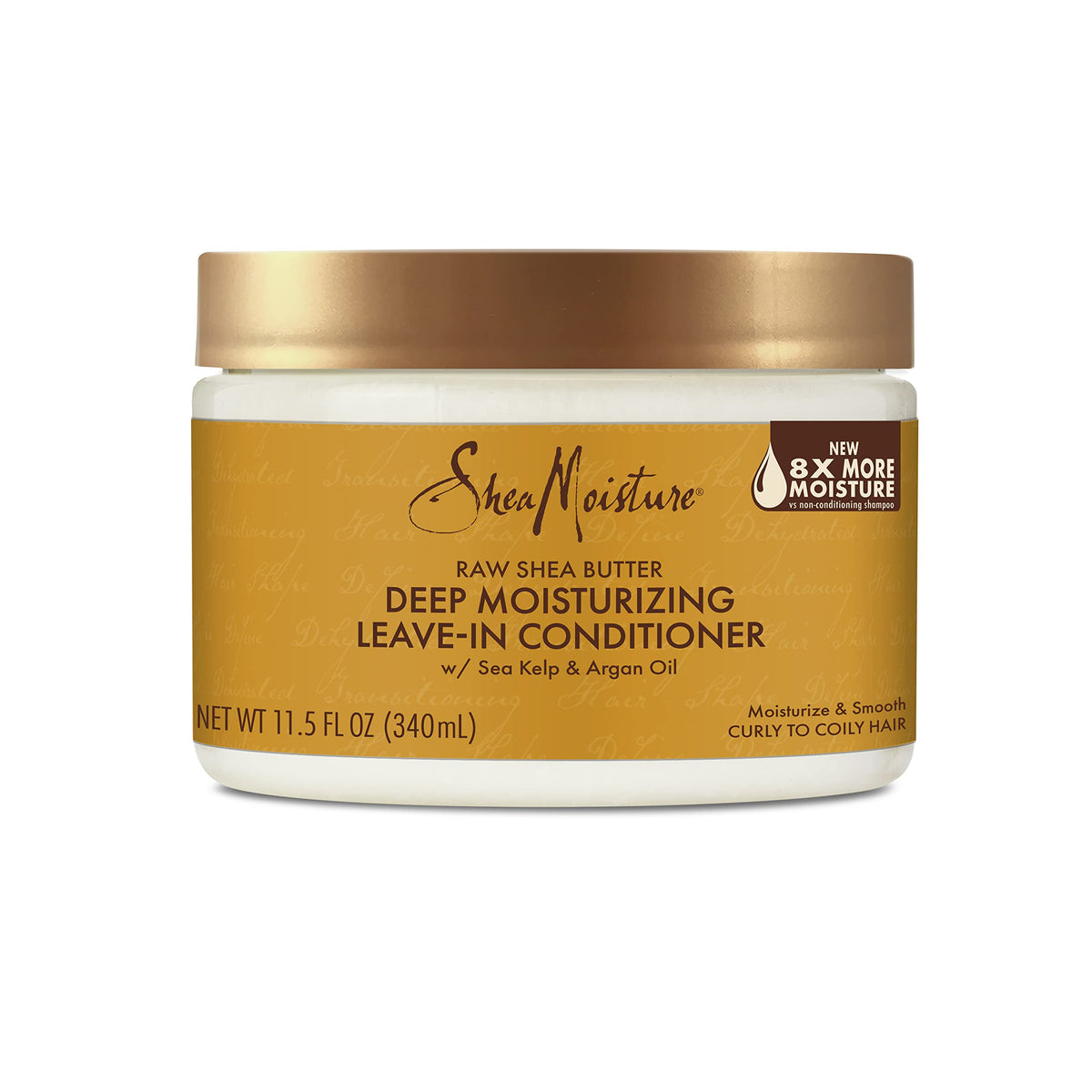 SHEA MOISTURE Raw Butter Deep Moisturizing Leave-in Conditioner for Curly Hair Raw Butter Hair Conditioner to and Smooth Hair 11.5 oz