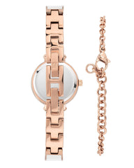 Anne Klein Women's Genuine Diamond Dial Bangle Watch with Bracelet Set, AK/3620